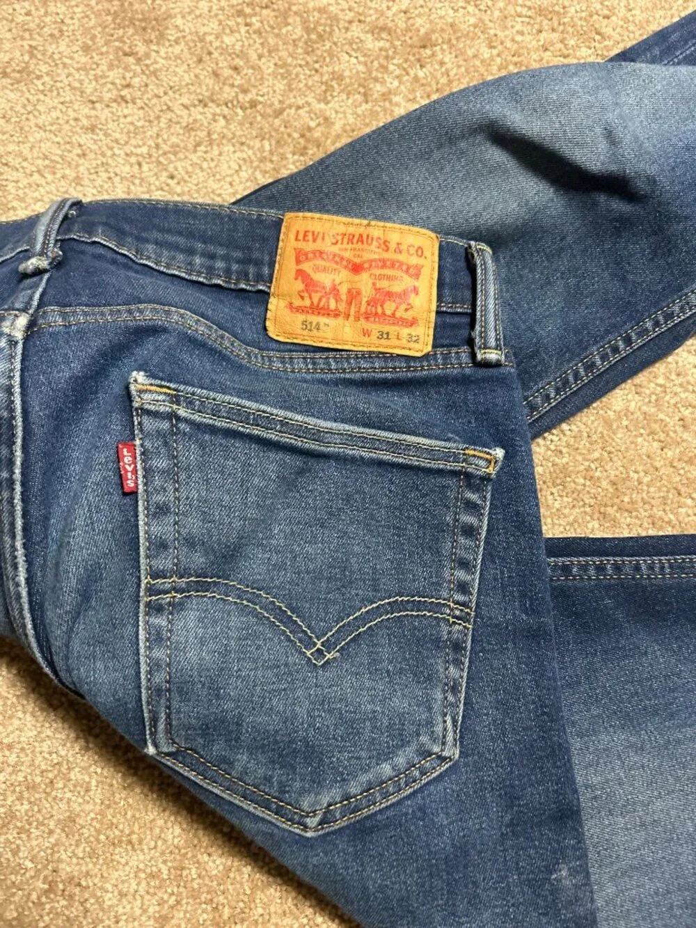Levi Strauss Blue Jeans 514 style 31x32